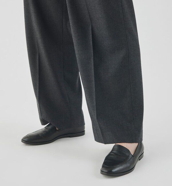 GALERIE VIE「ウーステッドフラノ タックストレートパンツ」|スラックス|