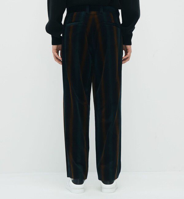 CABaN「CABaN ベロア グラデーションストライプ1タックパンツ」|チノ|