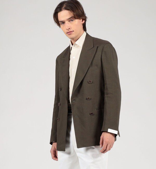 TOMORROWLAND MENS「【別注】De Petrillo ストレッチトロピカル ダブルブレステッド6Bジャケット」|テーラードジャケット|