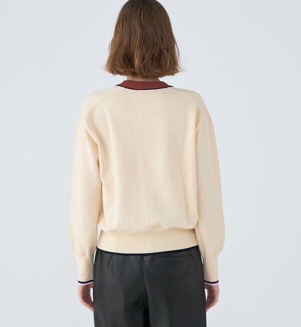 MACPHEE「ドライコットン Vネックカーディガン」|カーディガン|