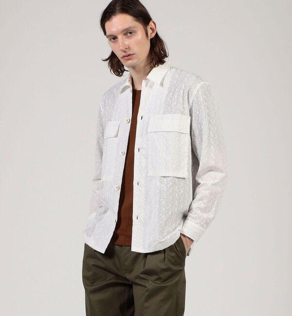 TOMORROWLAND MENS「【別注】GUY ROVER エンブロイダリー オーバーシャツ」|ブルゾン・スタジャン|