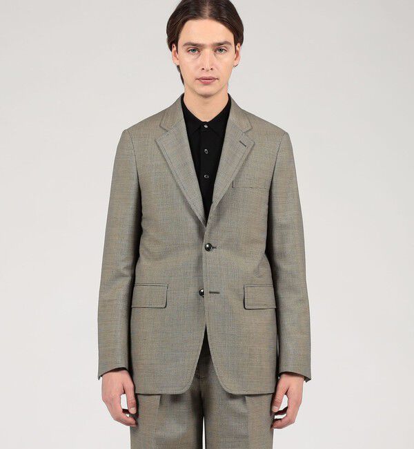 TOMORROWLAND MENS「ウールモヘヤ シングルブレステッド 3Ｂジャケット」|テーラードジャケット|