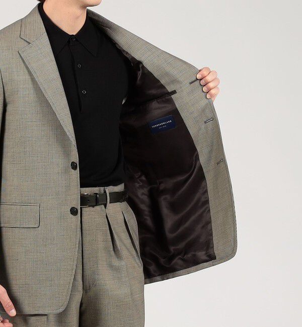 TOMORROWLAND MENS「ウールモヘヤ シングルブレステッド 3Ｂジャケット」|テーラードジャケット|