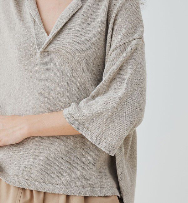 GALERIE VIE「リネンリリヤーン スキッパープルオーバー」|ニット・セーター|