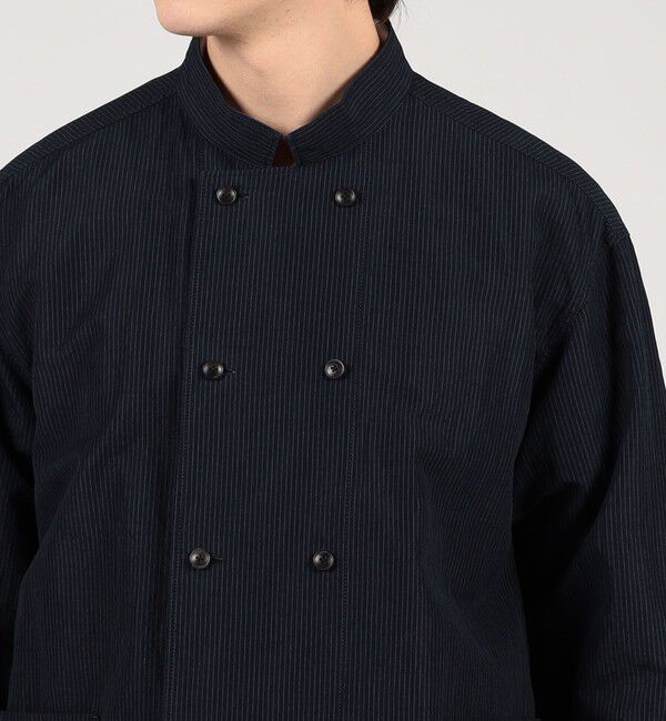 TOMORROWLAND MENS「コットンリネンシルク ダブルブレスト シャツジャケット」|ブルゾン・スタジャン|