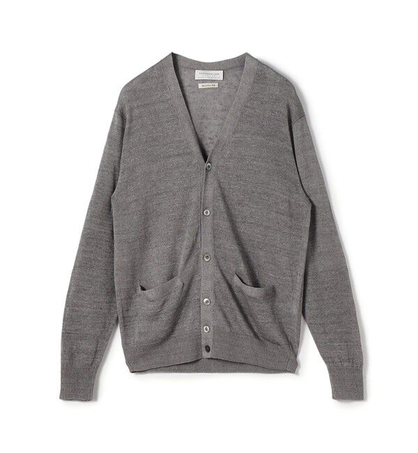 TOMORROWLAND MENS「TOMORROWLAND tricot ティントリネン Vネックカーディガン」|カーディガン|15 グレー