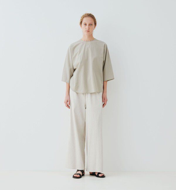 GALERIE VIE「コットンツイル クルーネックドルマン プルオーバーシャツ」|シャツ・ブラウス|