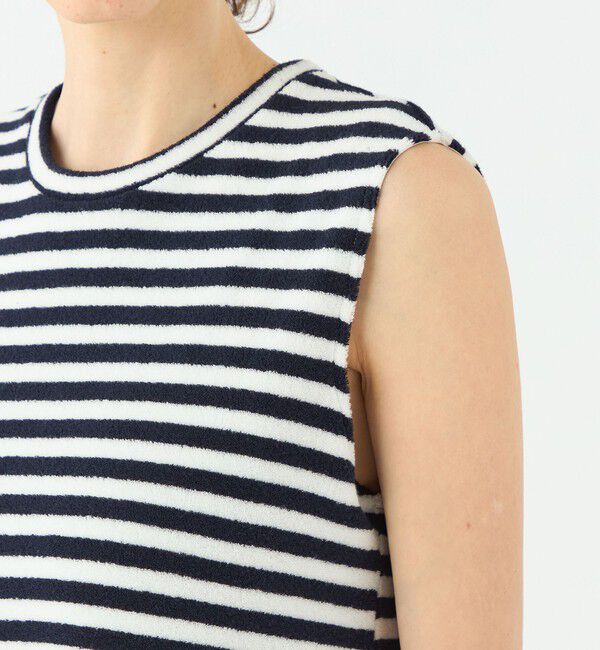 TOMORROWLAND collection「パイルボーダー スリーブレスワンピース」|ワンピース|