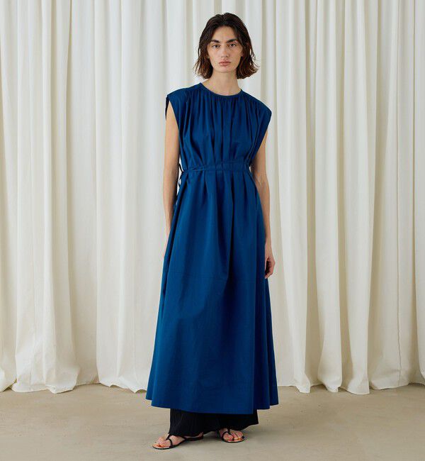 DES PRES「コットンシルクタイプライター スクエアスリーブワンピース」|ワンピース|