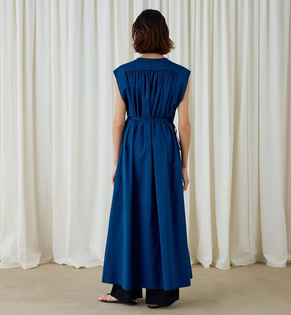 DES PRES「コットンシルクタイプライター スクエアスリーブワンピース」|ワンピース|