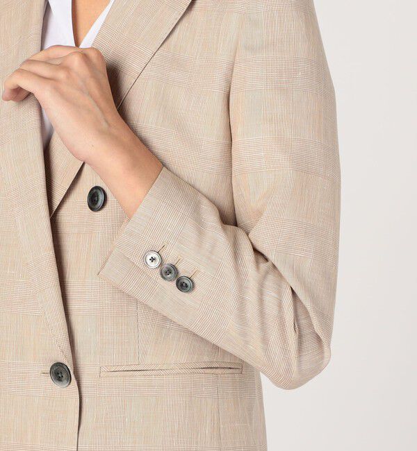 TOMORROWLAND collection「サマーグレンチェック ダブルブレストジャケット」|テーラードジャケット|