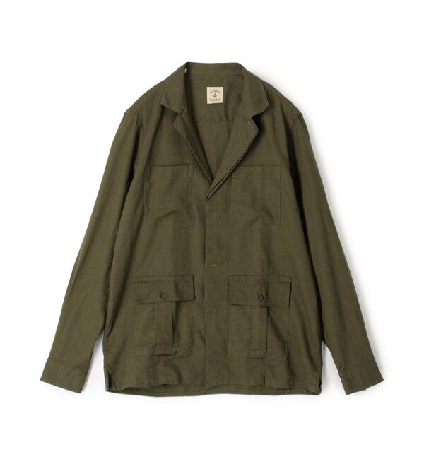 TOMORROWLAND MENS「【別注】GUY ROVER リネンレーヨン サファリシャツ」|シャツ・ブラウス|57 カーキ