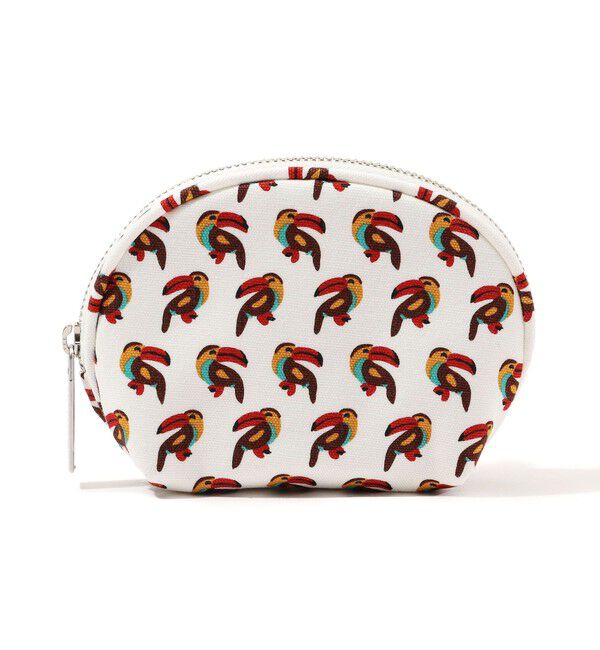 SOULEIADO「SOULEIADO コットンオックス ラウンドポーチ」|ポーチ|12 ホワイト系