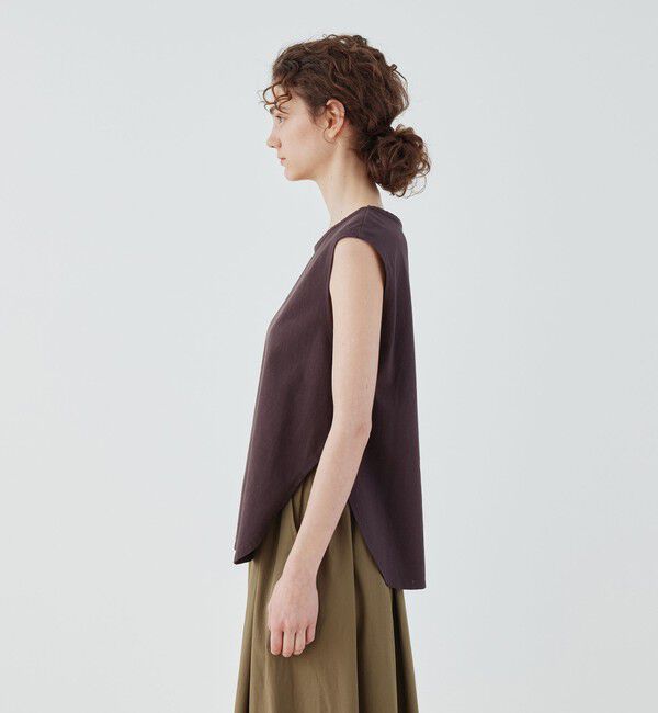 GALERIE VIE「ドライコットン ノースリーブ クルーネックプルオーバー」|Tシャツ・カットソー|