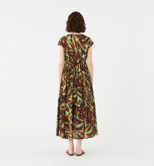 Ballsey「スタックリーフプリント カシュクールライクワンピース」|ワンピース|