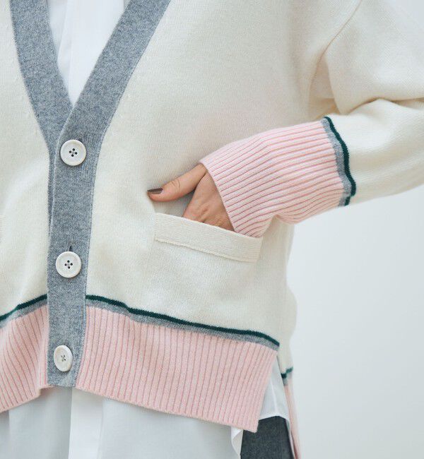 MACPHEE「NZ LAMBS Vネックカーディガン」|カーディガン|