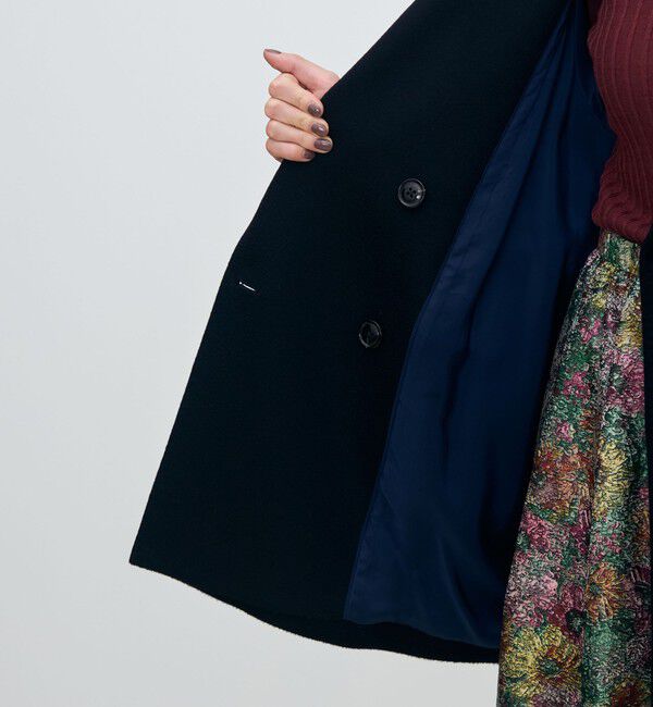 TOMORROWLAND collection「ウェービーカシミヤ ラグランショートコート」|ピーコート|