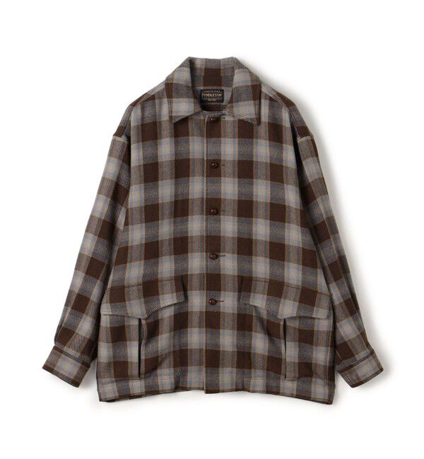 TOMORROWLAND MENS「【別注】PENDLETON コットンカシミヤ シャツジャケット」|ブルゾン・スタジャン|48 ダークブラウン系