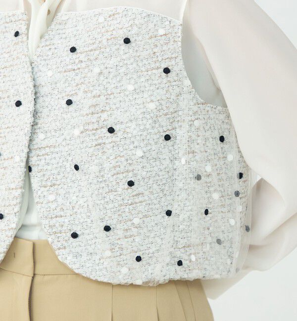 Ballsey「ラッピングツイード Vカラーショートジレ」|ベスト・ジレ|