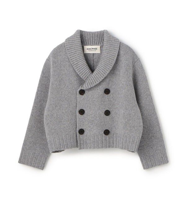MACPHEE「ダブルフェイス ダブルブレストカーディガン」|カーディガン|13 ライトグレー