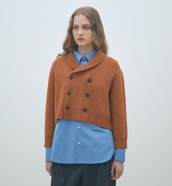 MACPHEE「ダブルフェイス ダブルブレストカーディガン」|カーディガン|