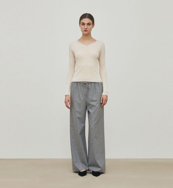 DES PRES「ドメスティックスパンシルク Vネックプルオーバー」|ニット・セーター|