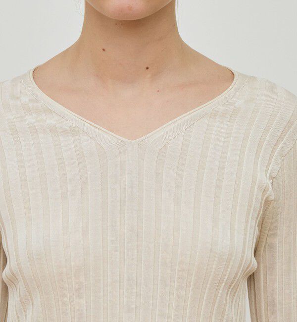 DES PRES「ドメスティックスパンシルク Vネックプルオーバー」|ニット・セーター|