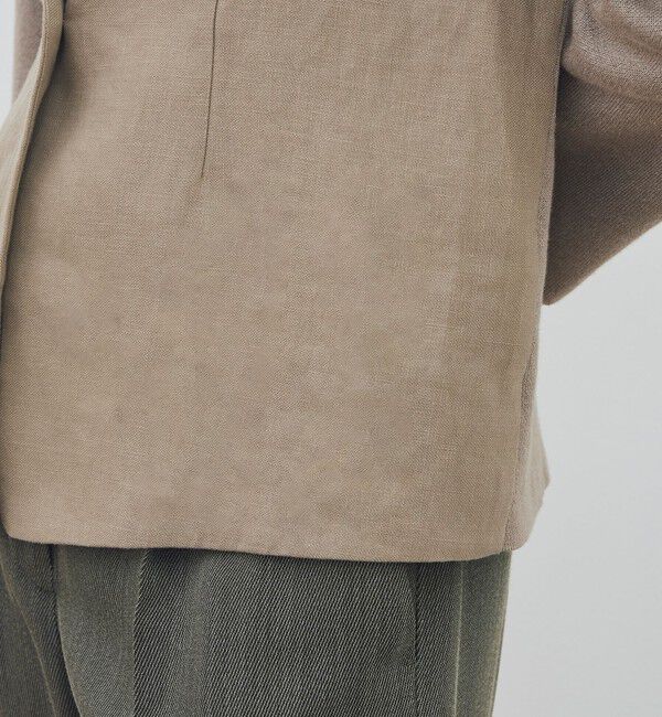 DES PRES「リネンファブリックコンビ テーラーニットジャケット」|テーラードジャケット|
