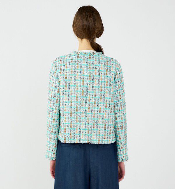 Ballsey「Sorbet クルーネックジャケット」|ノーカラージャケット|