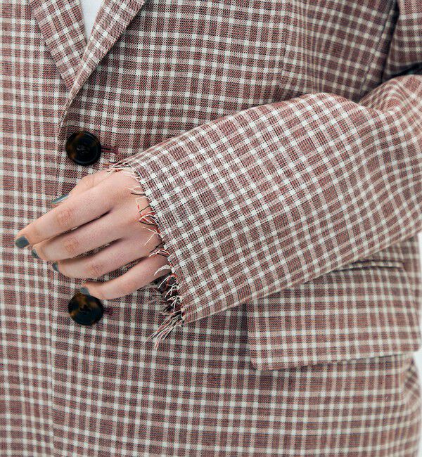 Edition「edition pourell ウールマルチチェック ジャケット」|テーラードジャケット|