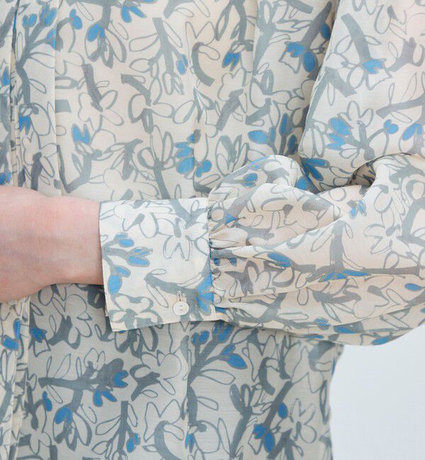 TOMORROWLAND collection「ペタルフラワープリント ボウタイブラウス」|シャツ・ブラウス|