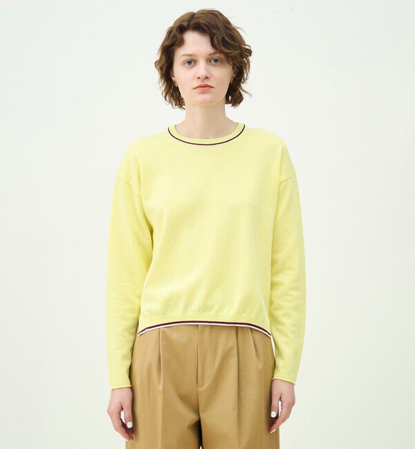 MACPHEE「ドライコットン クルーネックプルオーバー」|ニット・セーター|