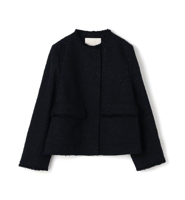 Ballsey「コットンスラブツイード セミダブルクルーネックジャケット」|ノーカラージャケット|69 ネイビー