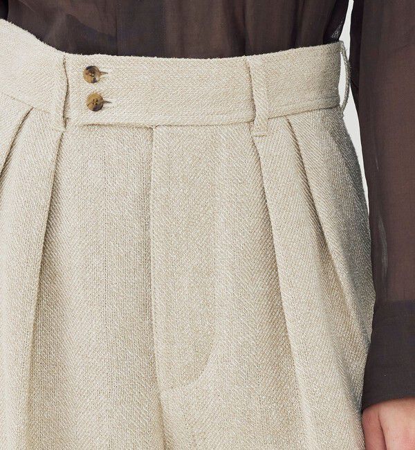 GALERIE VIE「リネンシルクツイード ツータックパンツ」|その他|