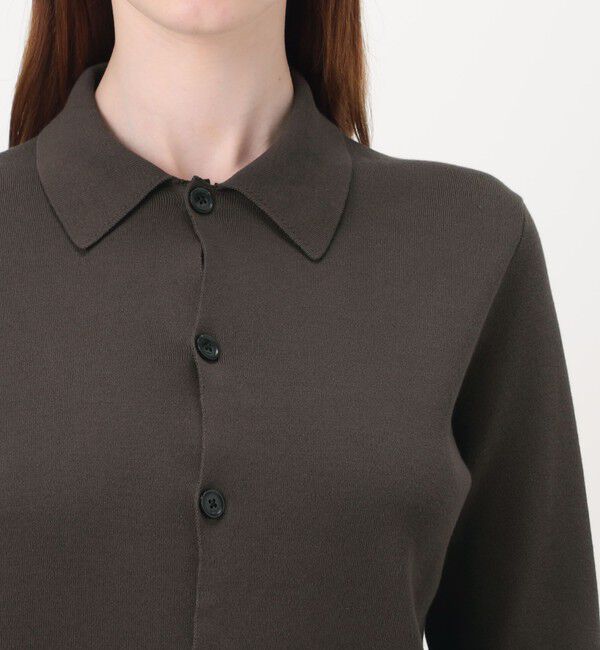 Edition「ELS cotton ポロカーディガン」|カーディガン|