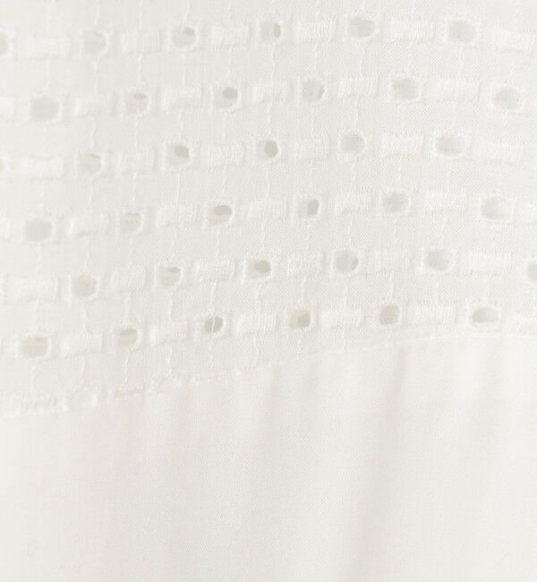 TOMORROWLAND collection「スクエアエンブロイダリー コンビネーションブラウス」|シャツ・ブラウス|