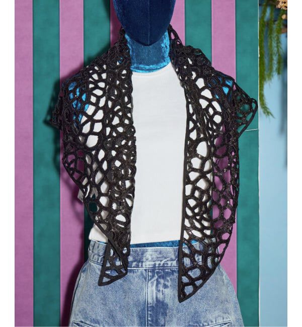  「LIVINGTONE SPANGLE SCARF LT-ACC01-10：スカーフ」|バンダナ・スカーフ|ブラック