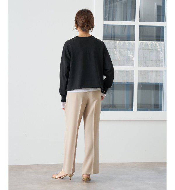 IENA「《追加2》TA/PL ジョーゼットタックワイドパンツ」|スラックス|