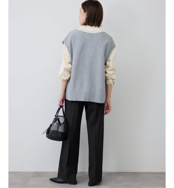 SLOBE IENA「《4サイズ展開》ベルテット2タックストレートパンツ」|スラックス|