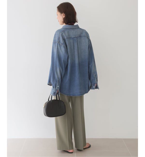 SLOBE IENA「《4サイズ展開》ベルテット2タックストレートパンツ」|スラックス|