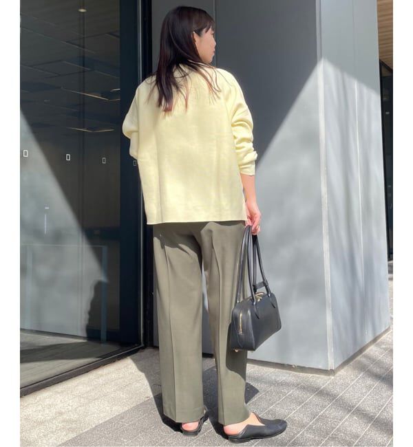 SLOBE IENA「《4サイズ展開》ベルテット2タックストレートパンツ」|スラックス|