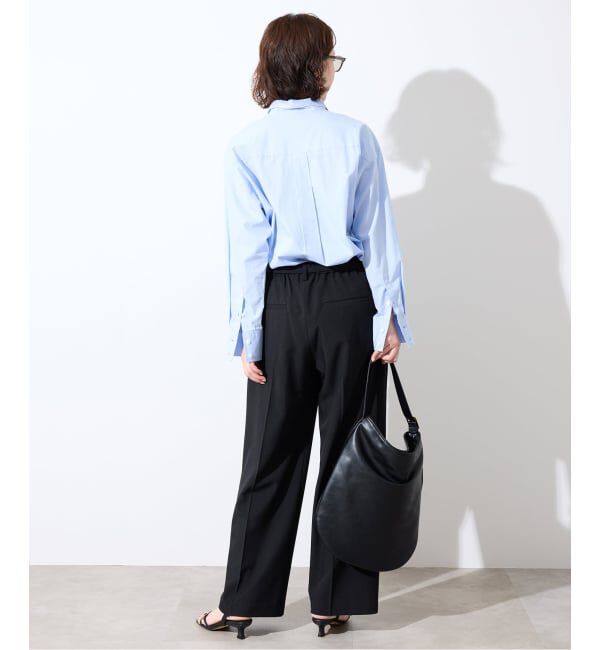 SLOBE IENA「《4サイズ展開》ベルテット2タックストレートパンツ」|スラックス|