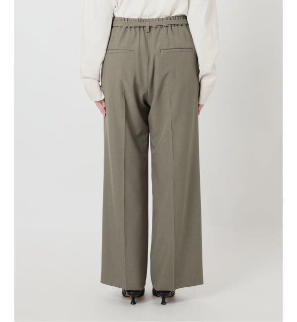 SLOBE IENA「《4サイズ展開》ベルテット2タックストレートパンツ」|スラックス|