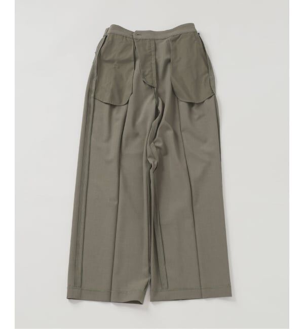 SLOBE IENA「《4サイズ展開》ベルテット2タックストレートパンツ」|スラックス|