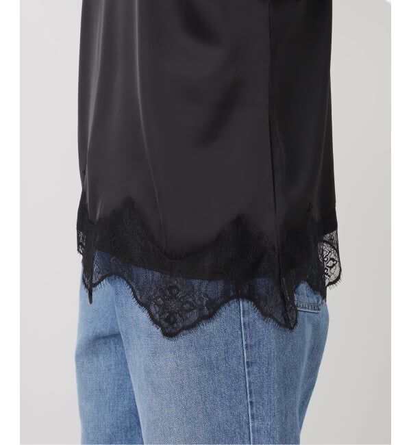 SLOBE IENA「《追加》サテンレースキャミソール」|キャミソール|