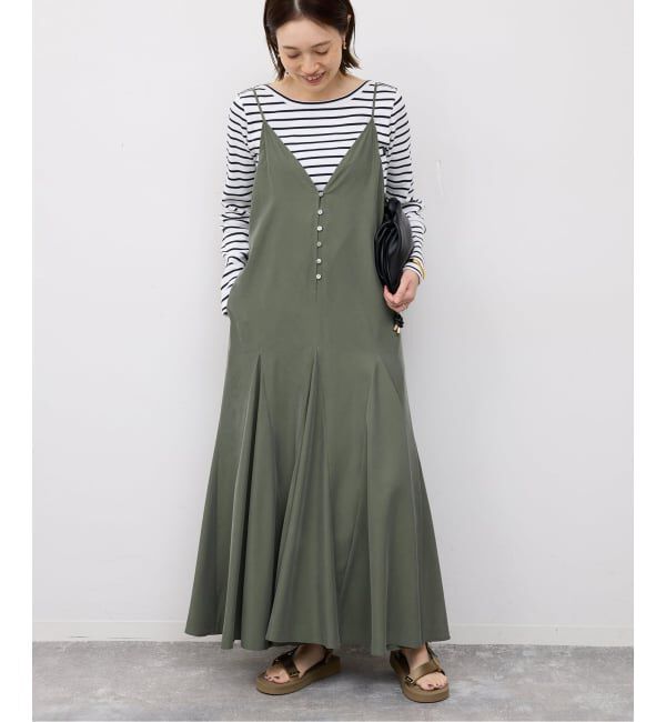 SLOBE IENA「フィブリルキャミワンピース」|ワンピース|カーキ