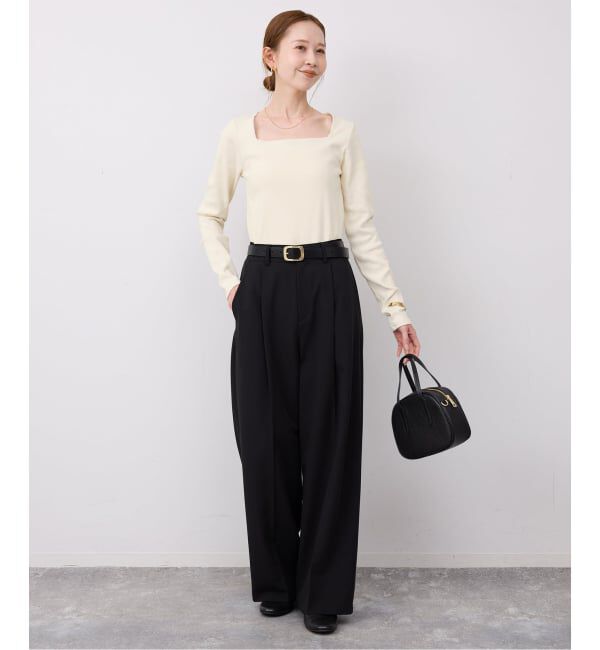 SLOBE IENA「スクエアネックテレコプルオーバー」|Tシャツ・カットソー|