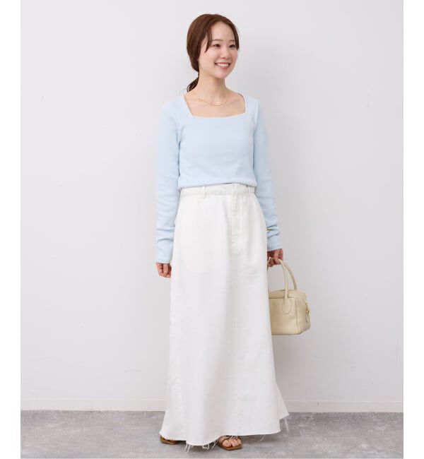 SLOBE IENA「スクエアネックテレコプルオーバー」|Tシャツ・カットソー|