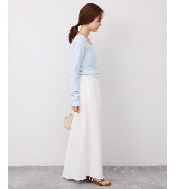 SLOBE IENA「スクエアネックテレコプルオーバー」|Tシャツ・カットソー|