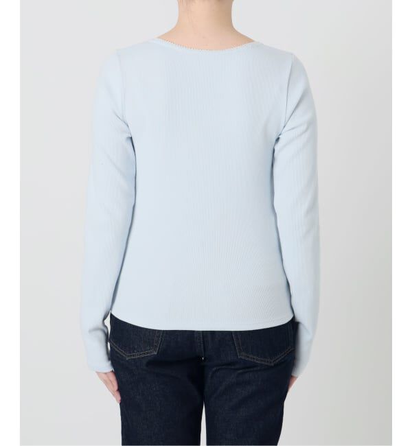 SLOBE IENA「スクエアネックテレコプルオーバー」|Tシャツ・カットソー|